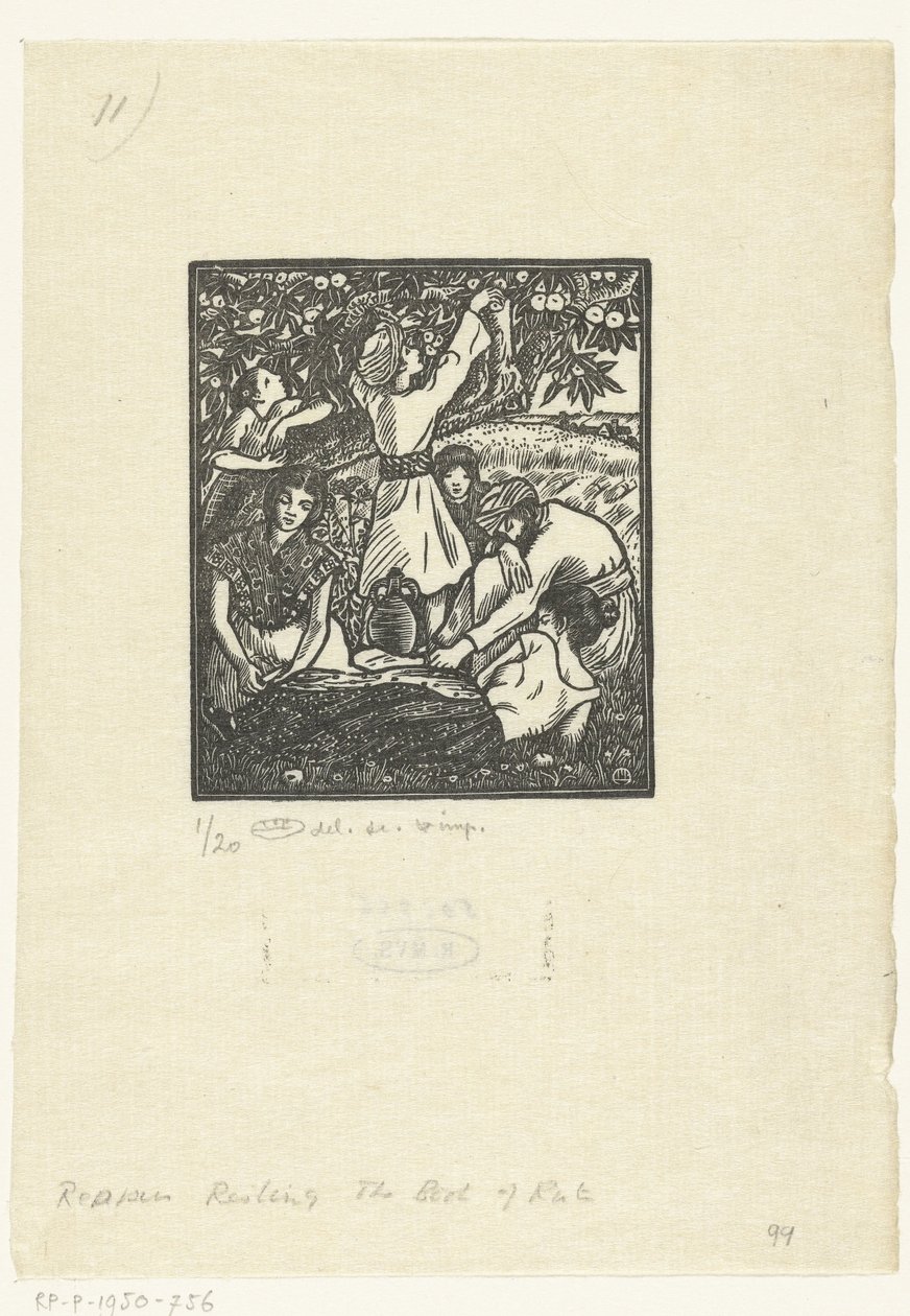 Hvilende samlere af Lucien Pissarro
