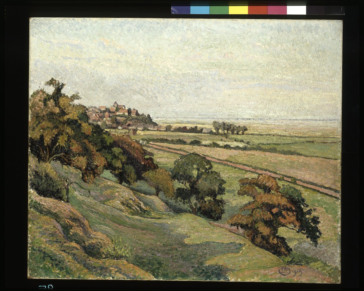 Rye From Cadborough, Sunset (olie på lærred) af Lucien Pissarro