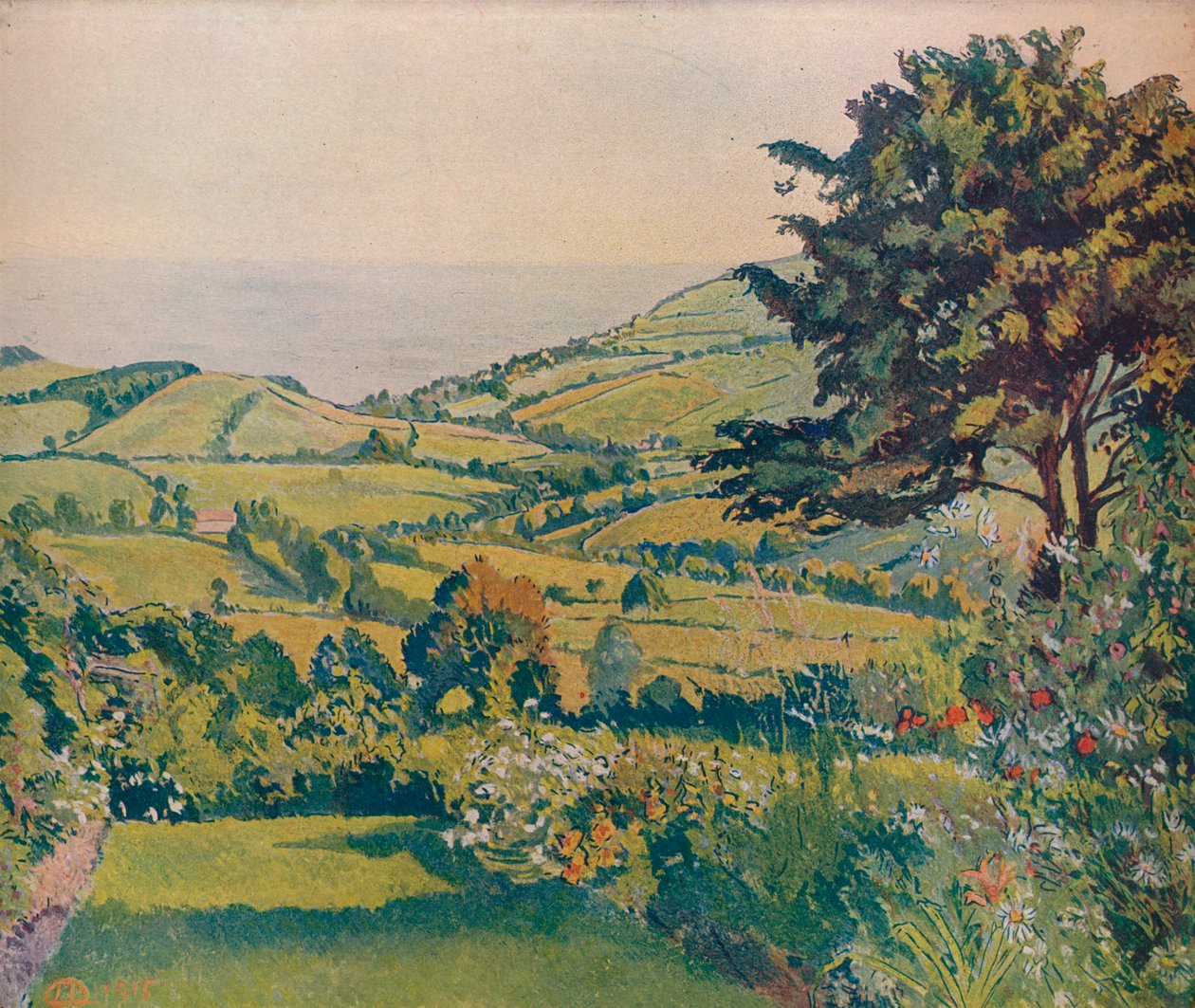 Havudsigt, fiskedamme, 1915, c1932 af Lucien Pissarro