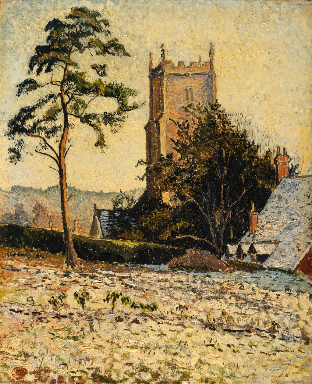 Kirken i East Knoyle, Thaw af Lucien Pissarro
