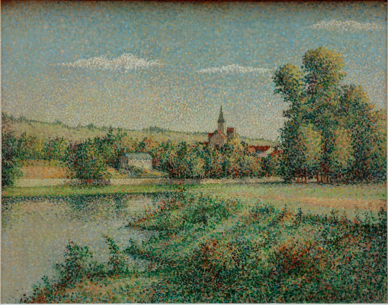 landsbyen Ile de France af Lucien Pissarro
