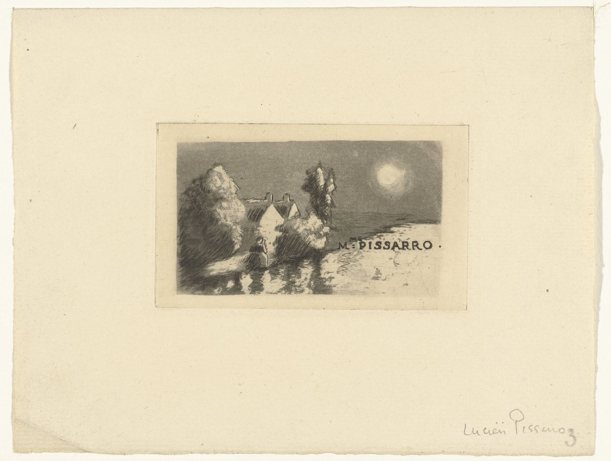 Visitkort til Madame Pissarro af Lucien Pissarro