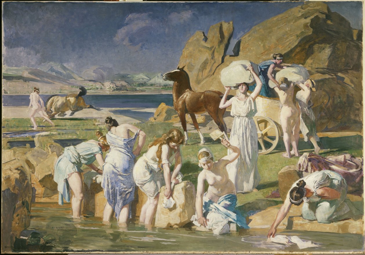 Nausicaa, i 1915 (olie på lærred) af Lucien Simon