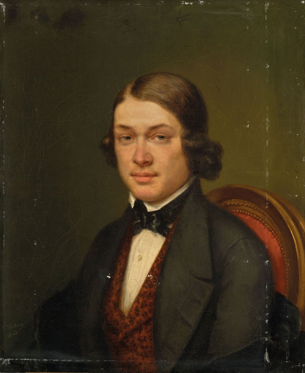 Portræt af komponisten Robert Schumann 1810-1856, 1842. af Lucienne Collière