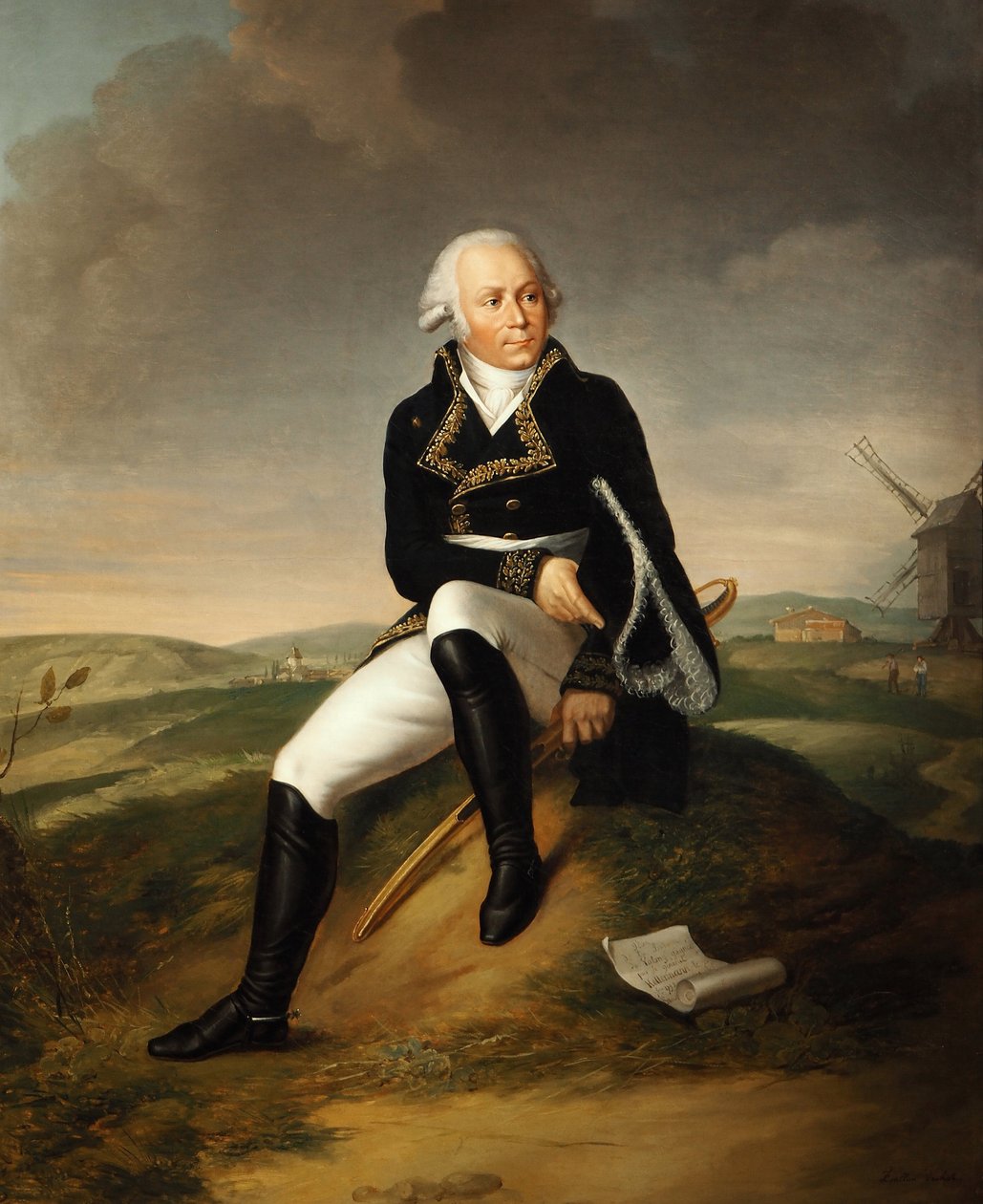 Portræt af Francois Christophe Kellerman 1735-1820 (olie på lærred) af Lucile Fouillon Vachot