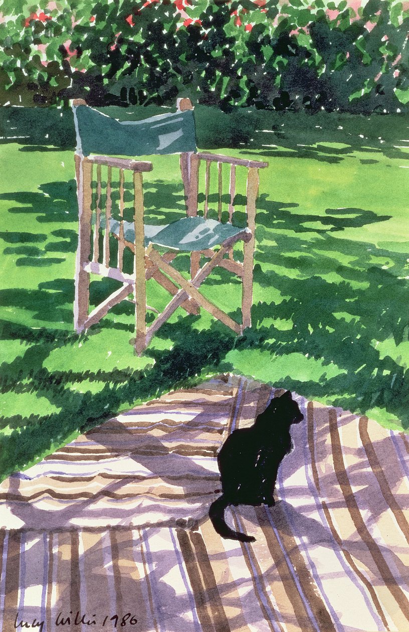 Black Cat and Dappling, 1986 af Lucy Willis