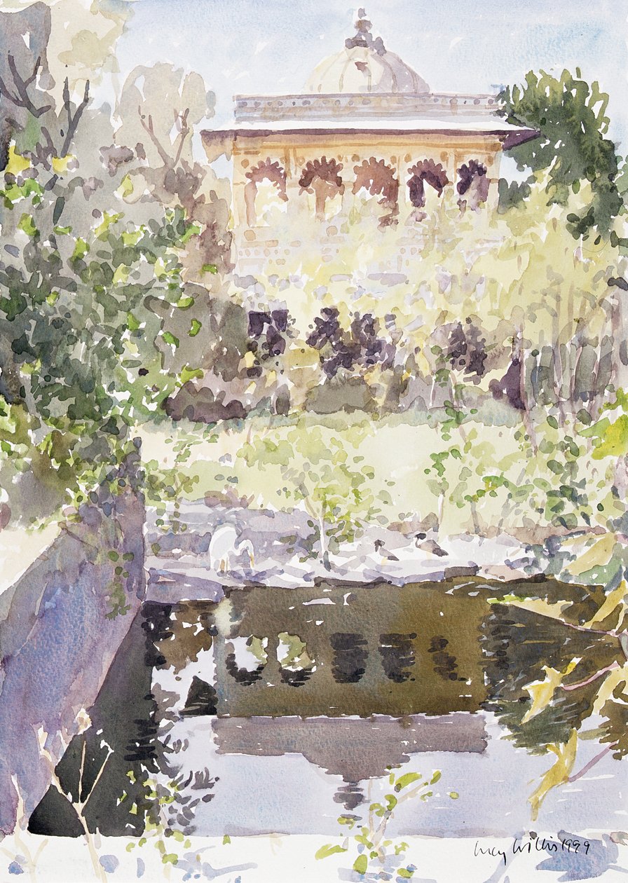 Forgotten Palace, Udaipur, 1999 (wc på papir) af Lucy Willis