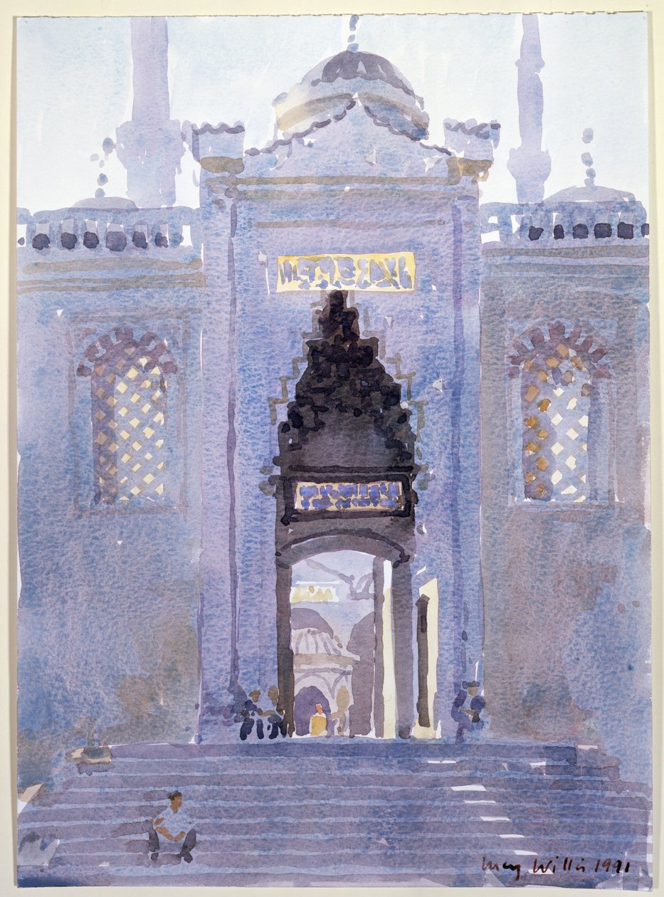 Gateway to The Blue Mosque, 1991 (wc på papir) af Lucy Willis
