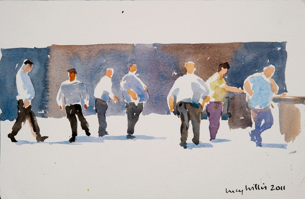 Mænd på Phoenicia Hotel, 2011 af Lucy Willis