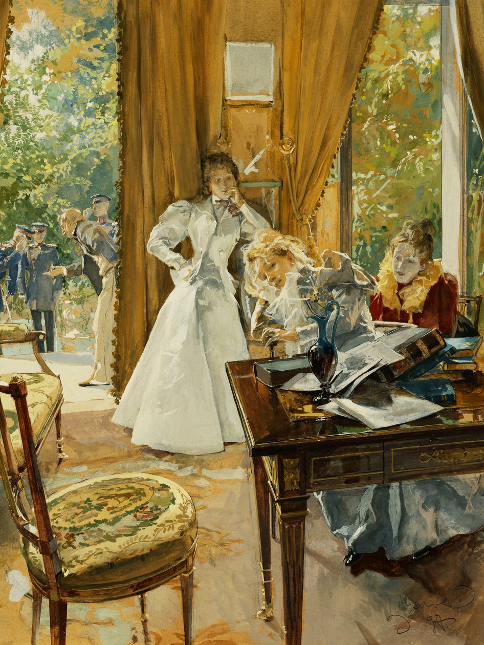 I tegnestuen, 1897 af Ludek or Ludwig Marold