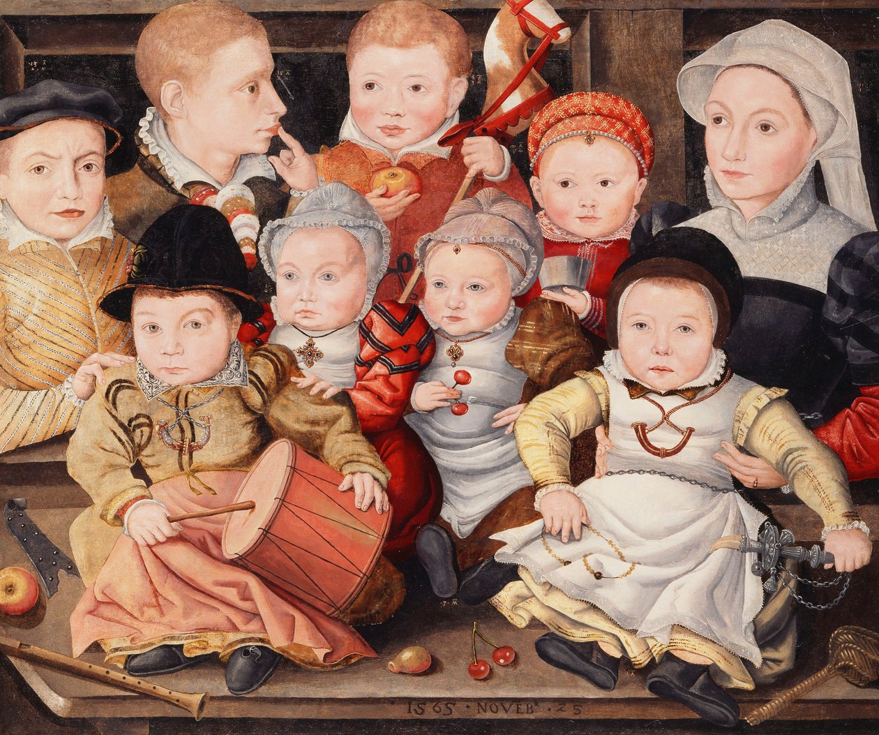 Gruppeportræt af børn, 1565 af Ludger Tom the Younger Ring