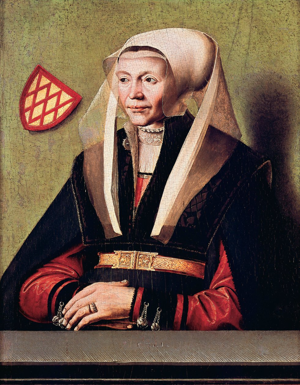 Portræt af kunstnerens kone af Ludger the Elder tom Ring