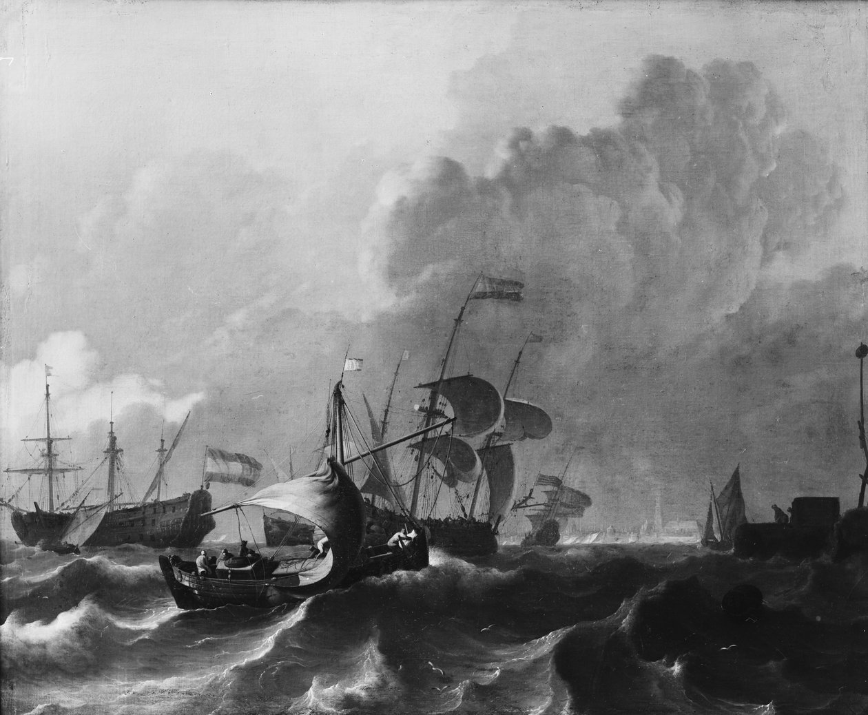 IJ ud for Amsterdam af Ludolf Bakhuizen