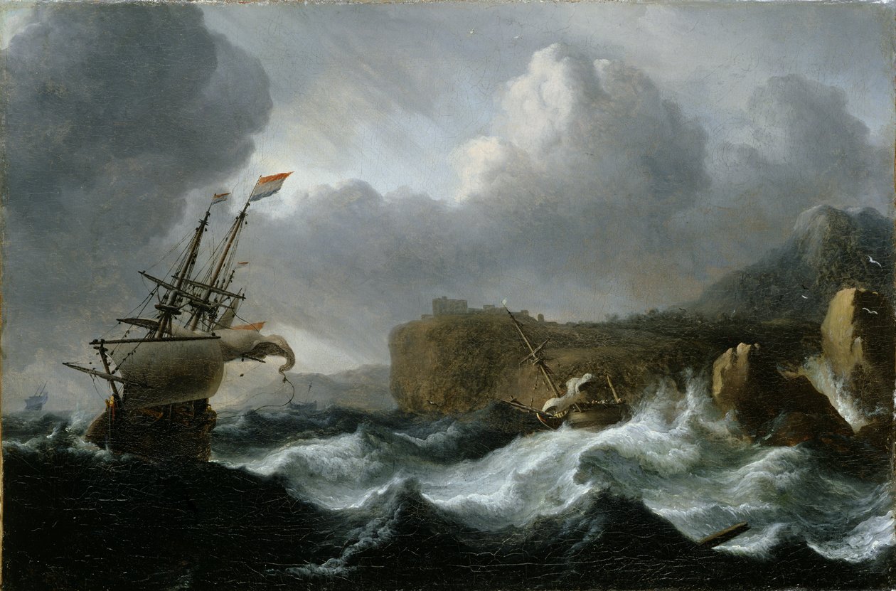 Stormfuldt hav af Ludolf Backhuysen
