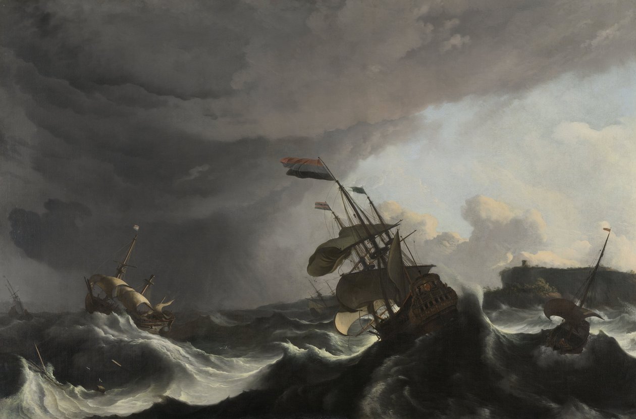 Slaget ved Terheide, ca.1695 af Ludolf Backhuysen
