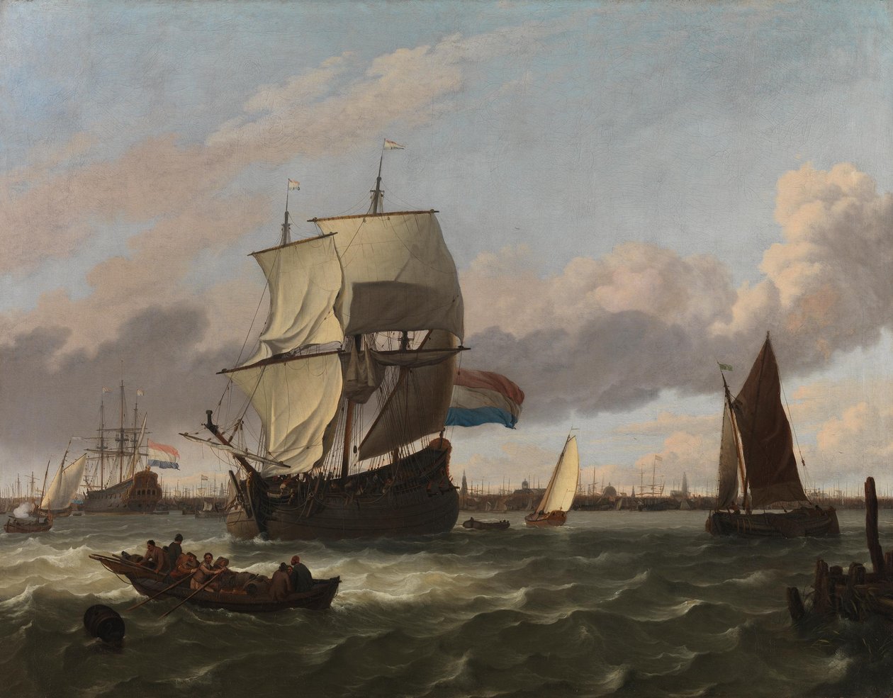 Amsterdams havn af Ludolf Backhuysen