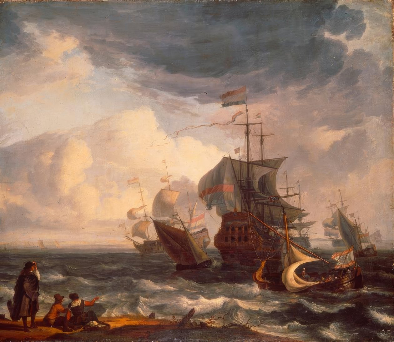 hollandske krigsskibe af Ludolf Backhuysen