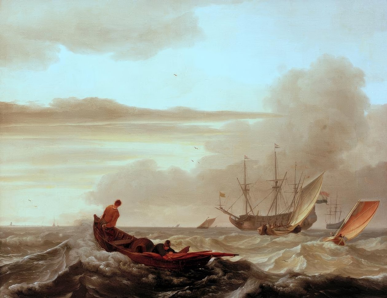L.Backhuysen, Moving Sea af Ludolf Backhuysen