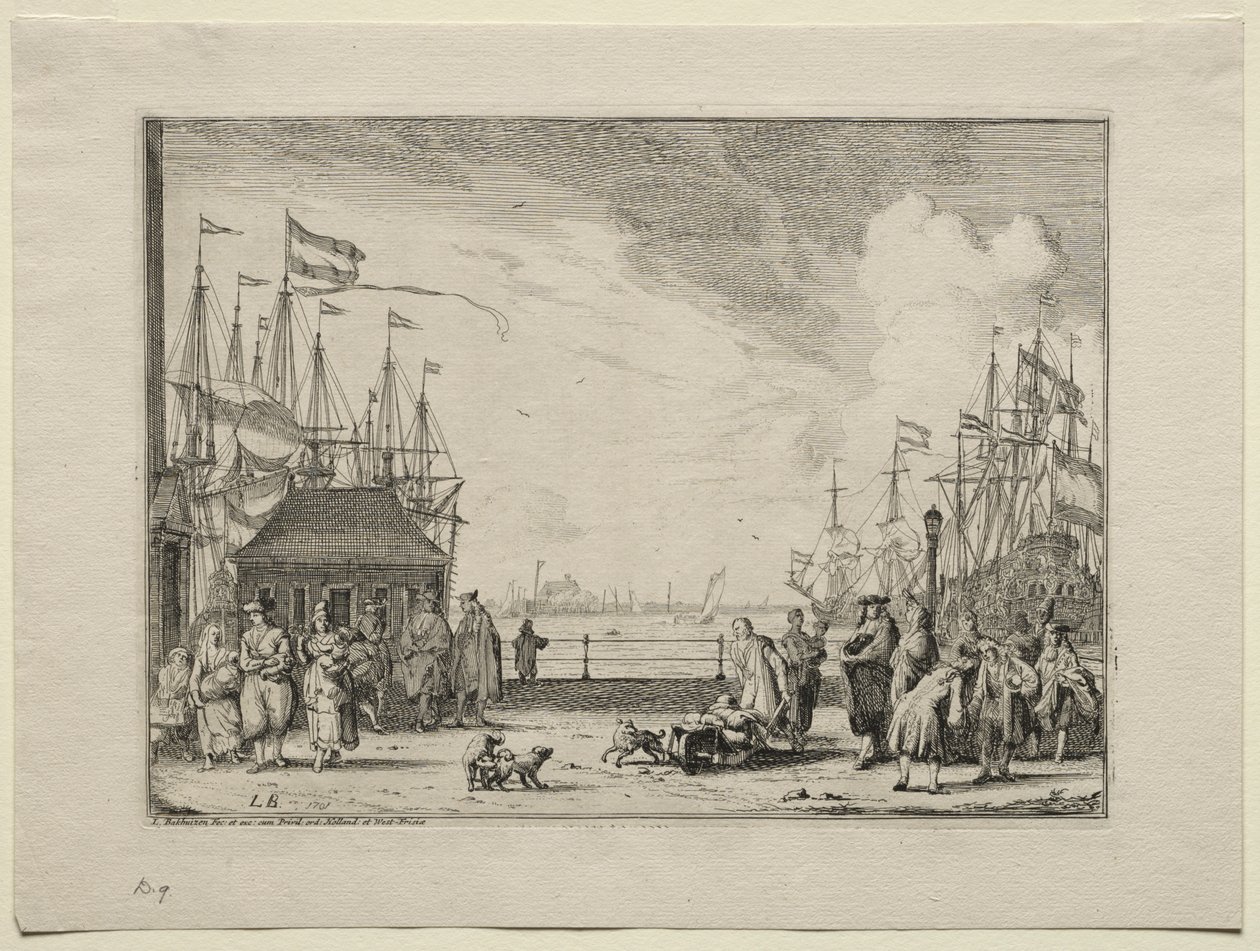 Havn i Amsterdam af Ludolf Backhuysen