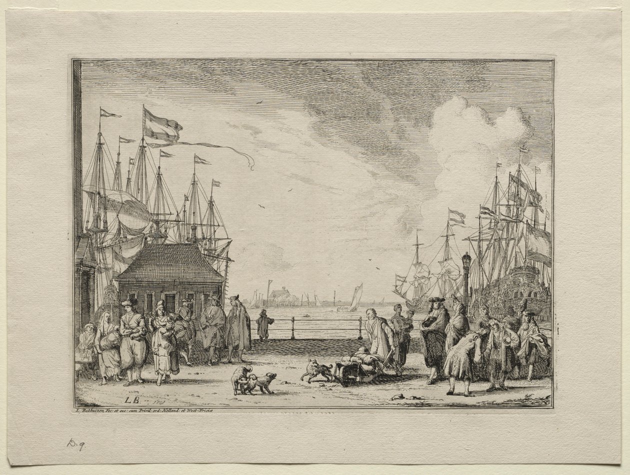 Havn i Amsterdam, 1701. af Ludolf Backhuysen