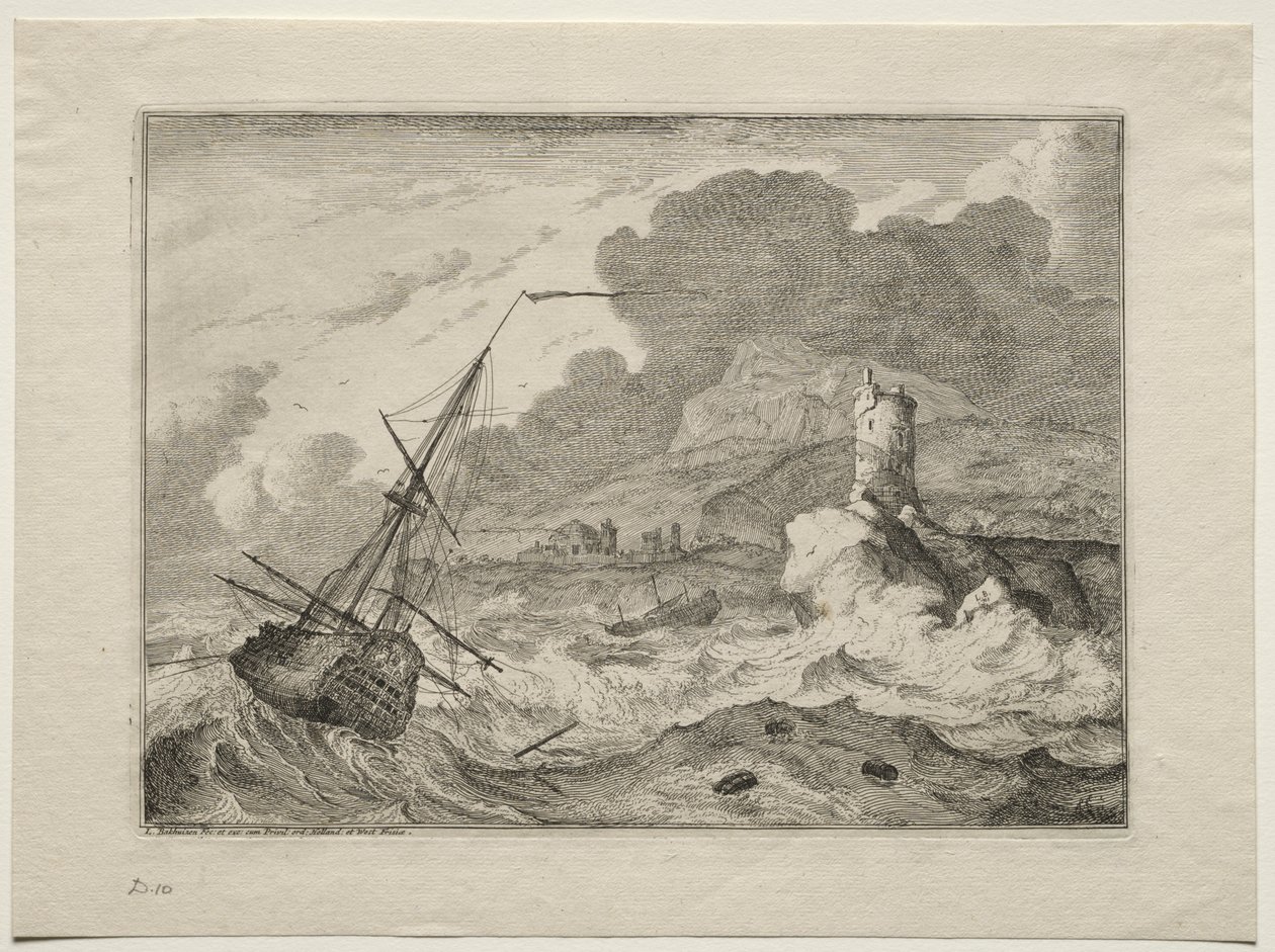 Storm på havet af Ludolf Backhuysen