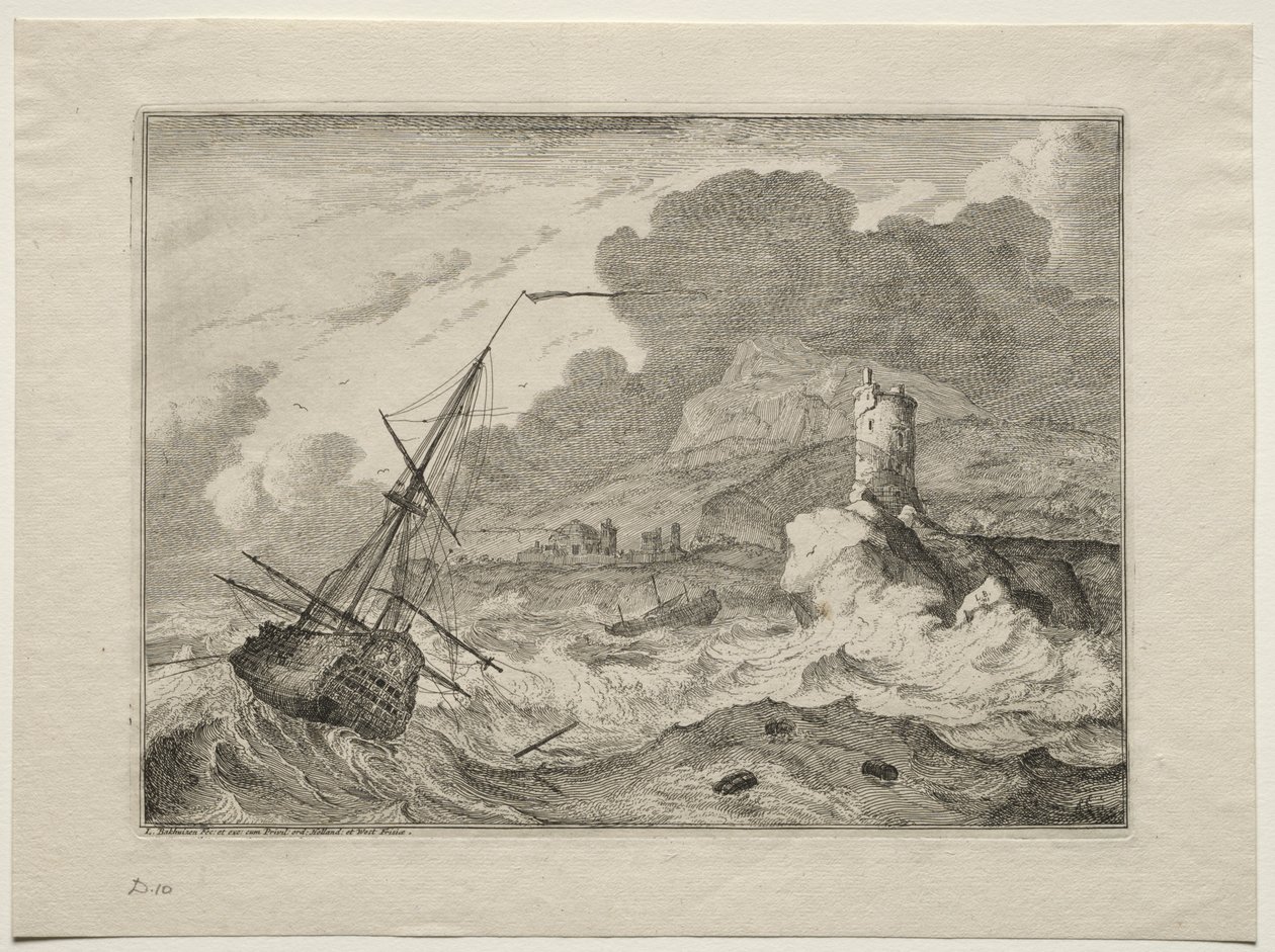 Storm på havet, 1701. af Ludolf Backhuysen