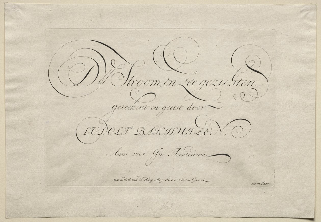 Floden IJ og havlandskaber, 1701. af Ludolf Backhuysen