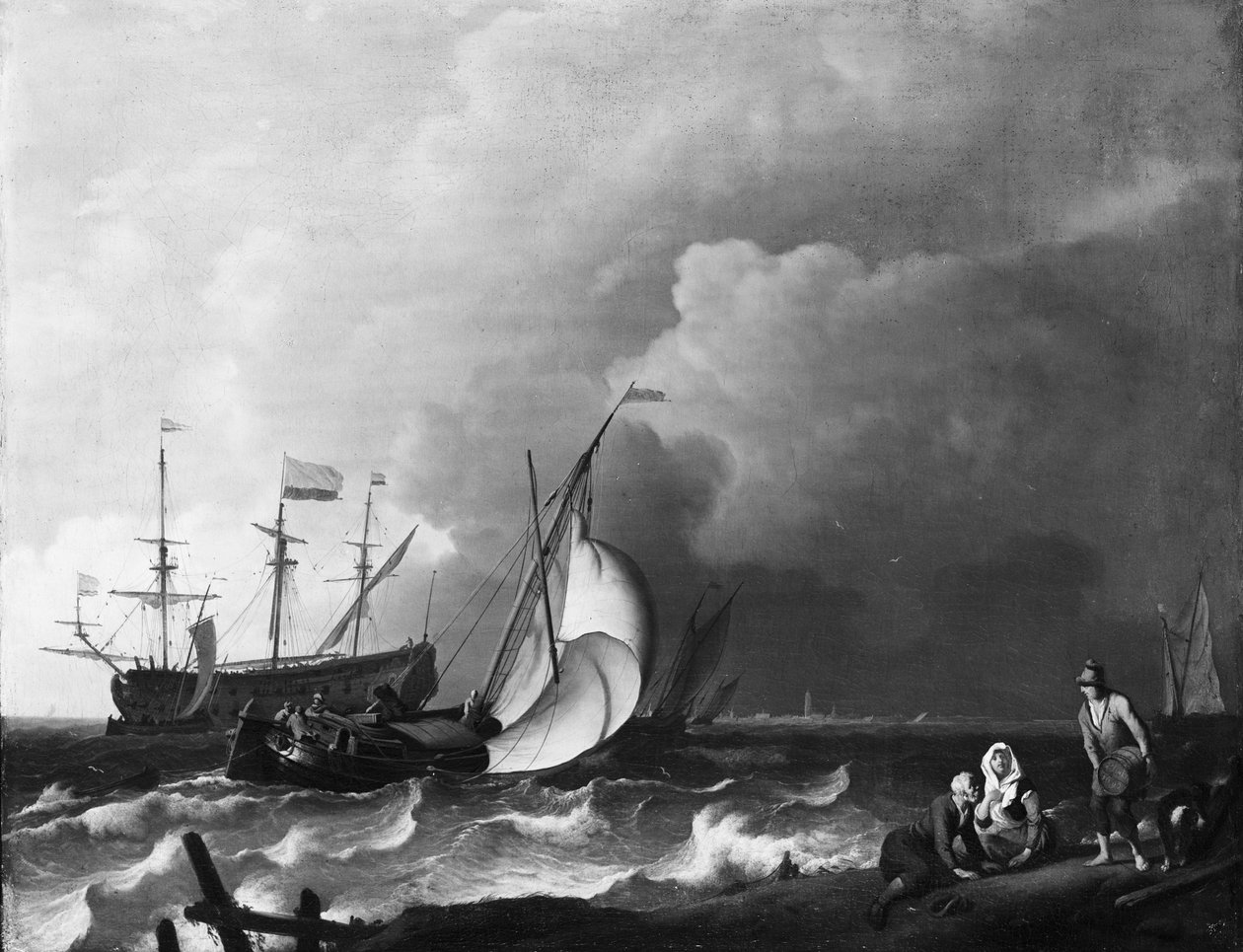 Råt hav af Ludolf Bakhuizen