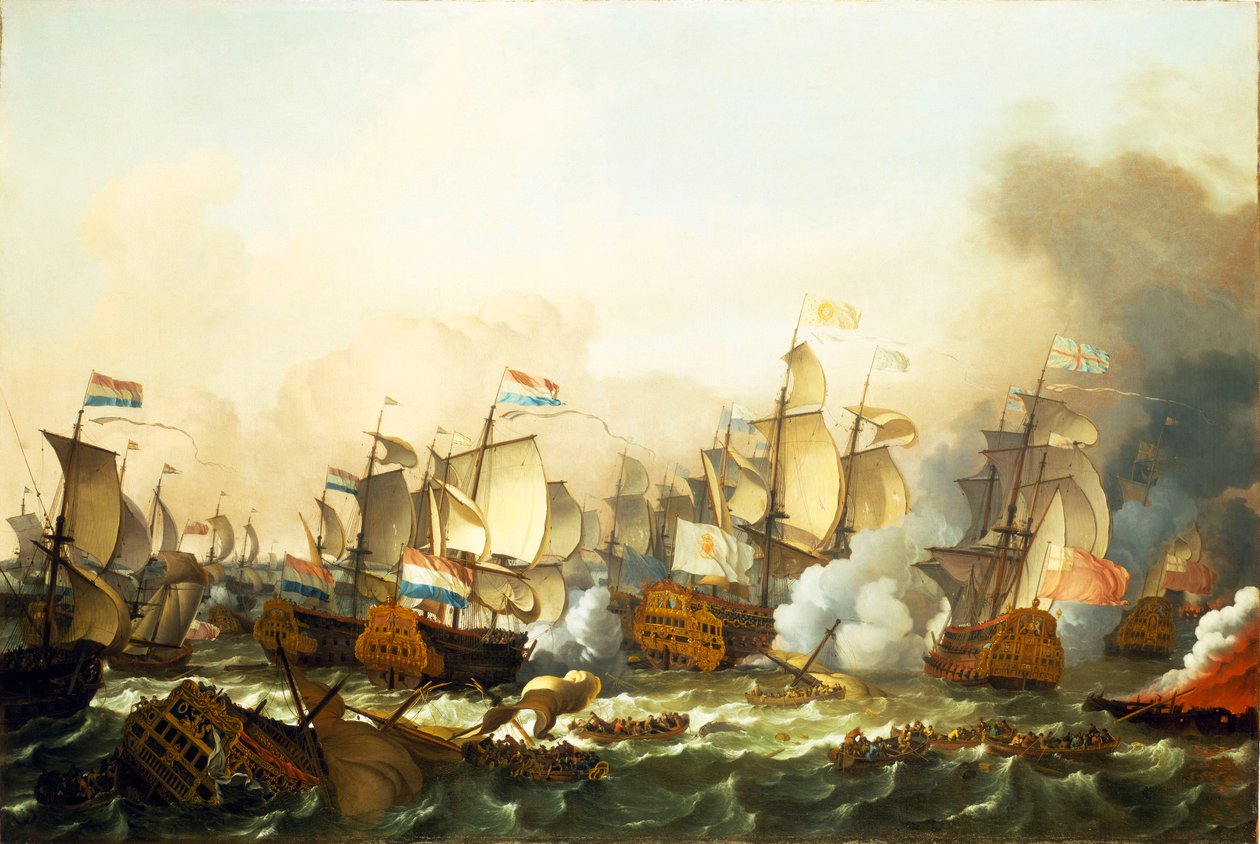 Slaget ved Barfleur af Ludolf Bakhuizen