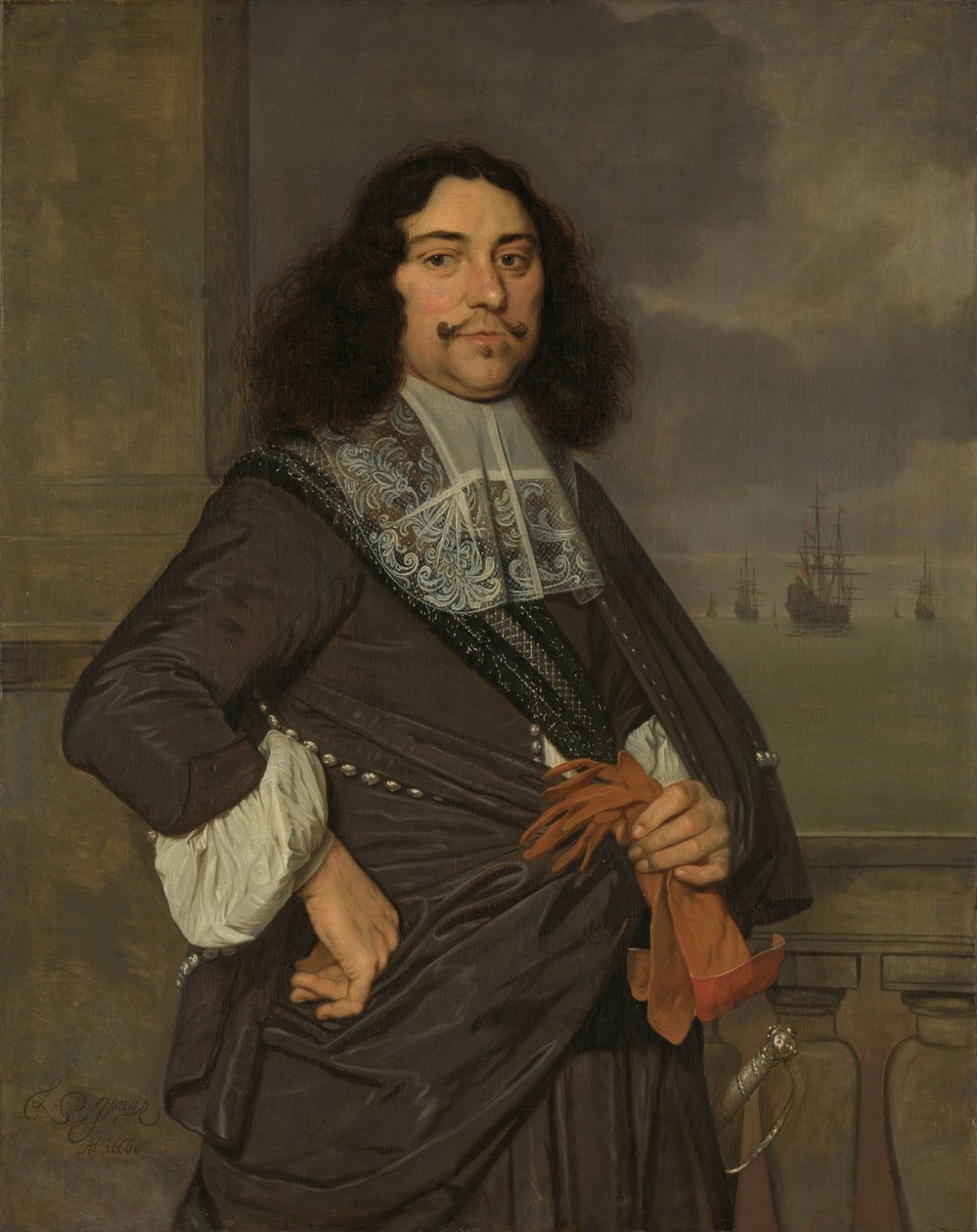 Jan van Nes (1631-80), viceadmiral i Holland og Vest-Friesland af Ludolf de Jongh