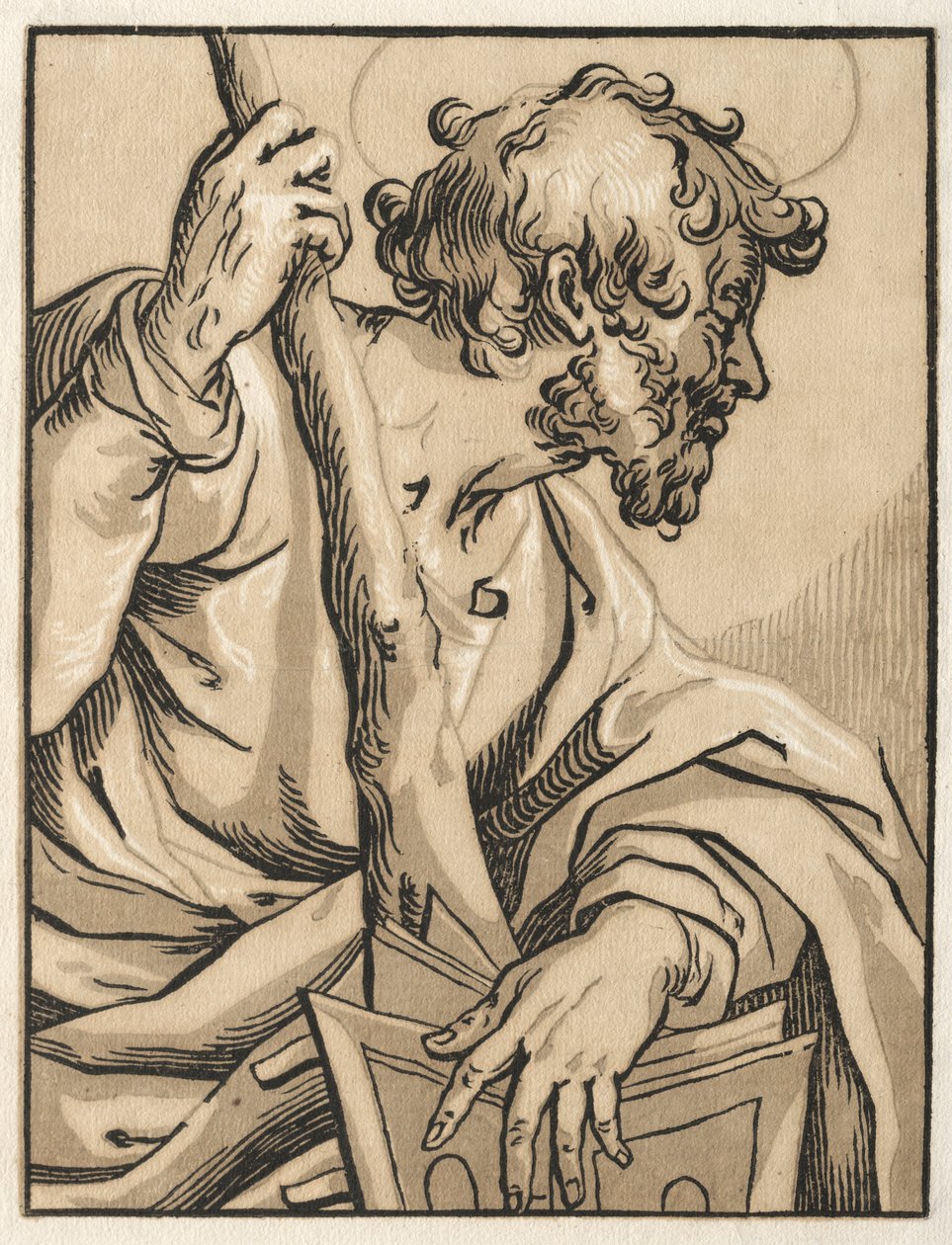 Kristus og apostlene: St. Judas Thaddeus (med klubben) af Ludolph Büsinck