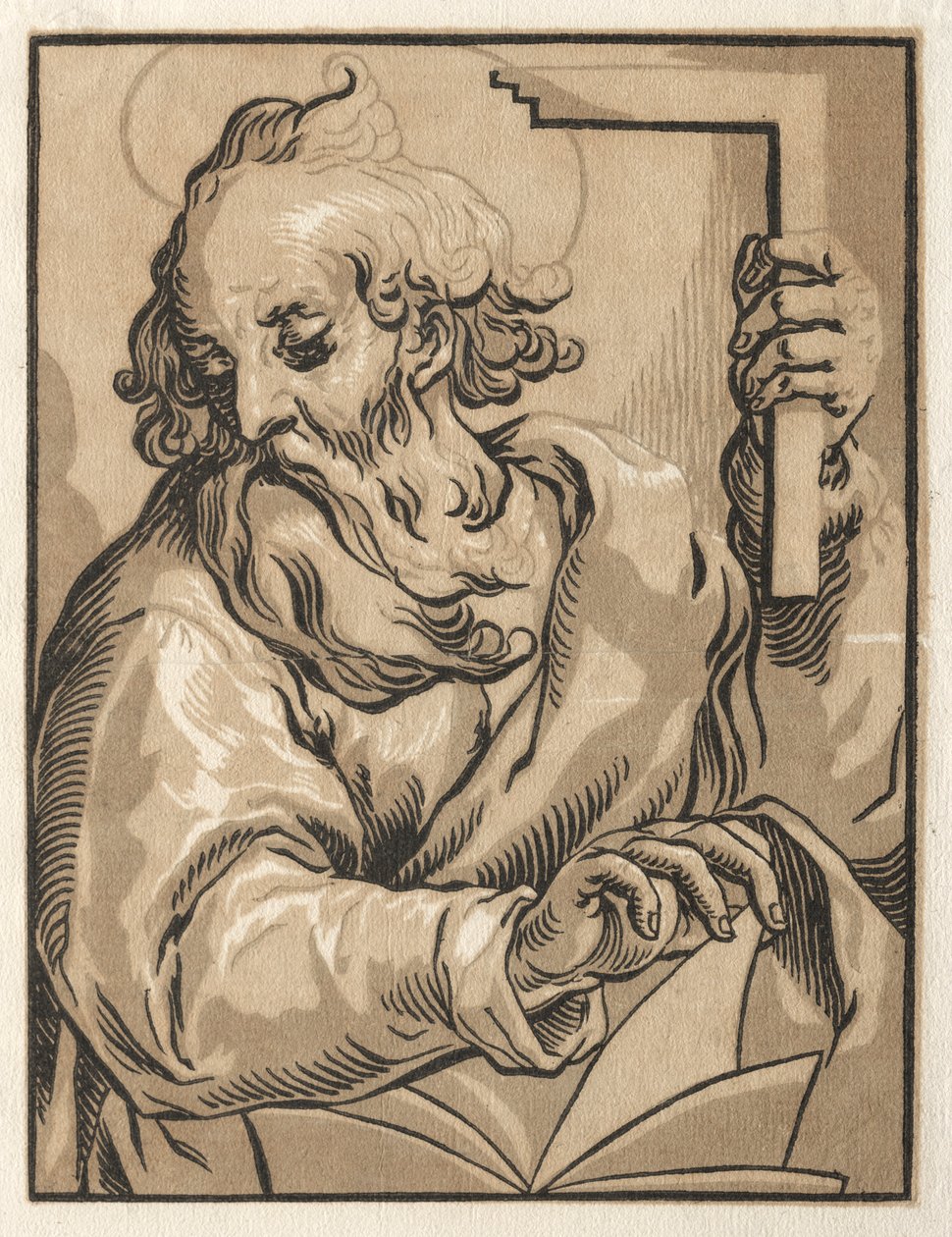 Kristus og apostlene: St. Thomas (med pladsen) af Ludolph Büsinck