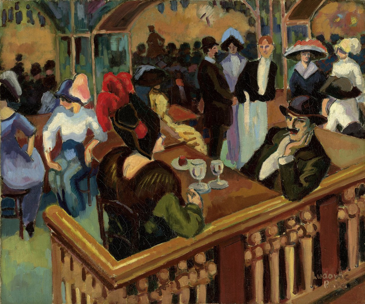 Cafe Parisien (Bal Tabarin) af Ludovic Rodolphe Pissarro