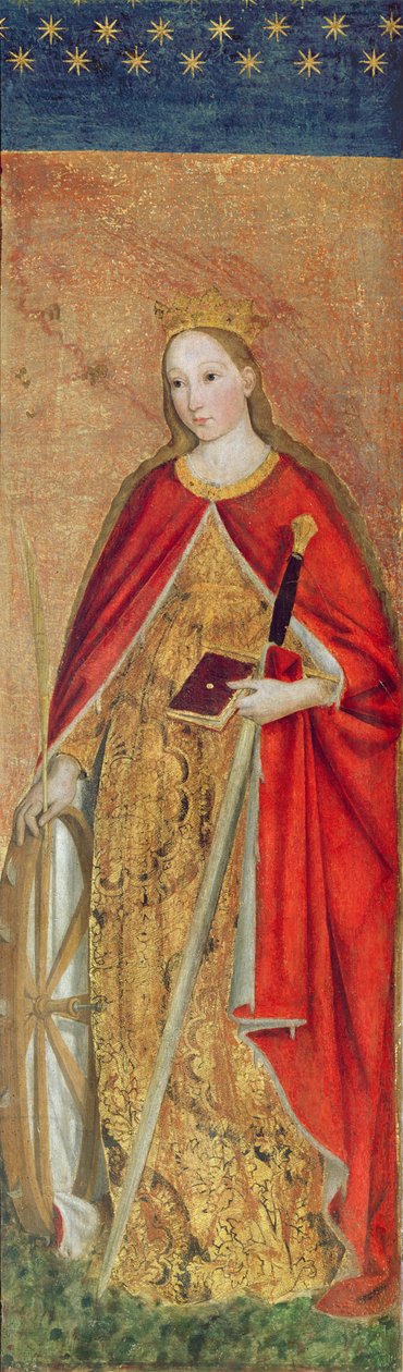 St. Catherine of Alexandria, 1475 olie på paneldetalje fra 197121 af Ludovico Brea