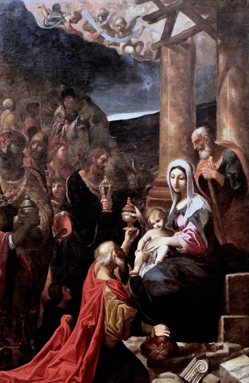 Tilbedelse af magi af Ludovico Carracci