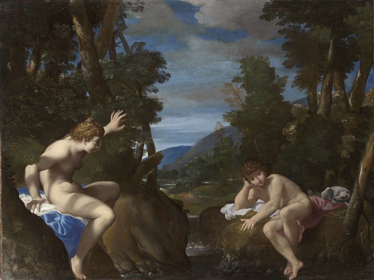 Salmacis og Hermaphroditus af Ludovico Carracci