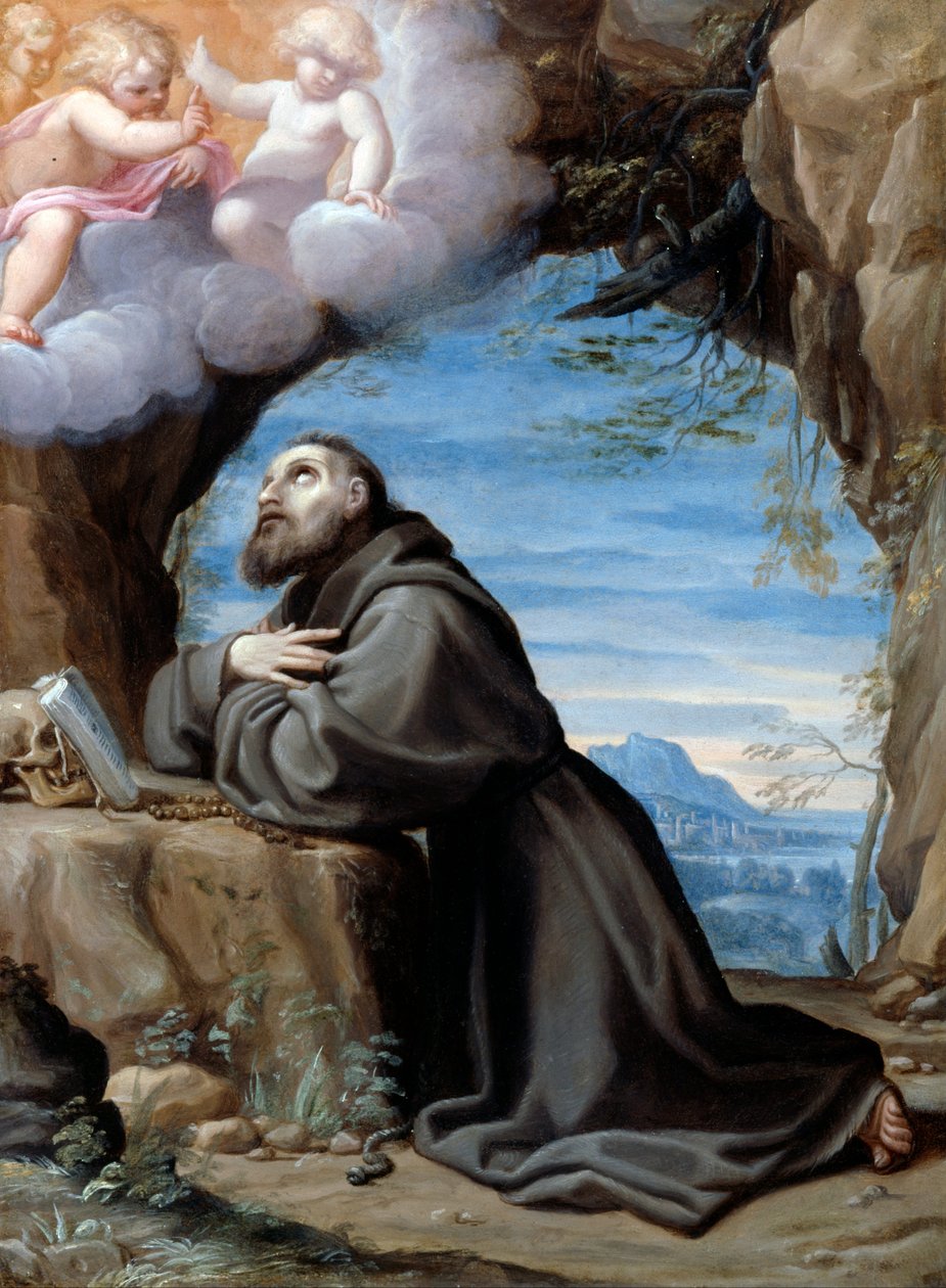 Sankt Frans i meditation af Ludovico Carracci