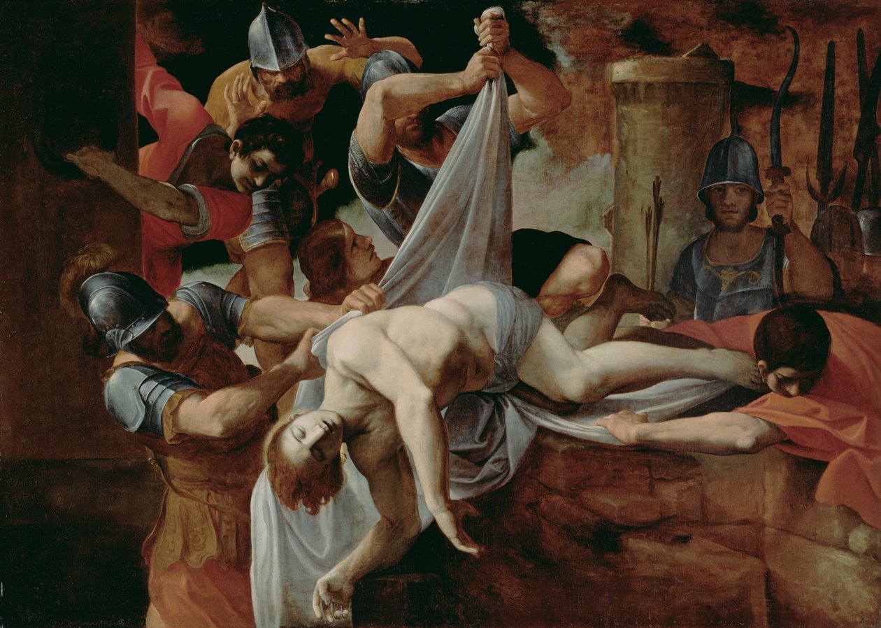 St. Sebastian kastet ind i Cloaca Maxima af Ludovico Carracci