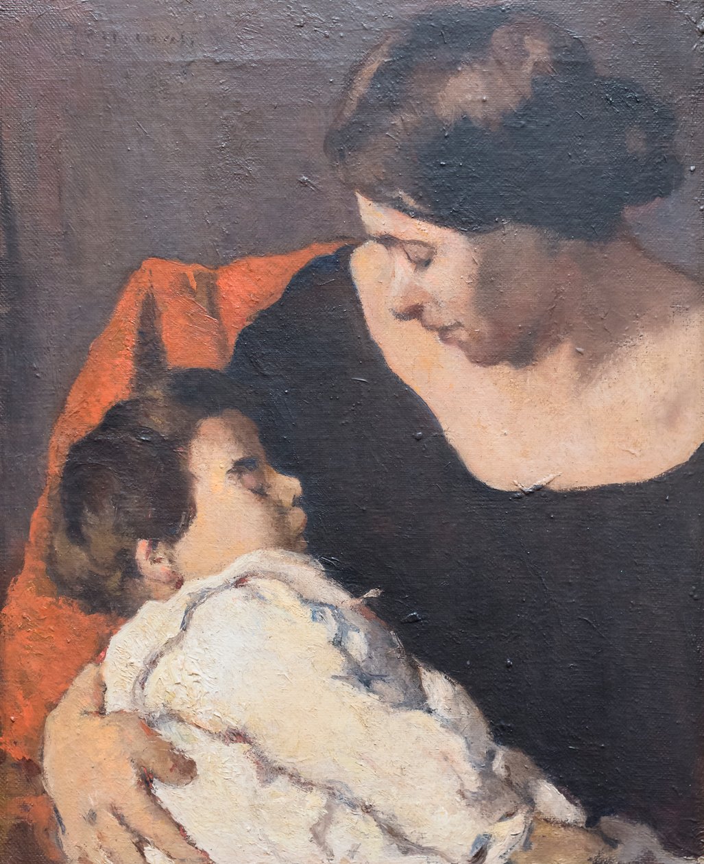 Kvinde med barn af Ludovico (1866 1941) Tommasi