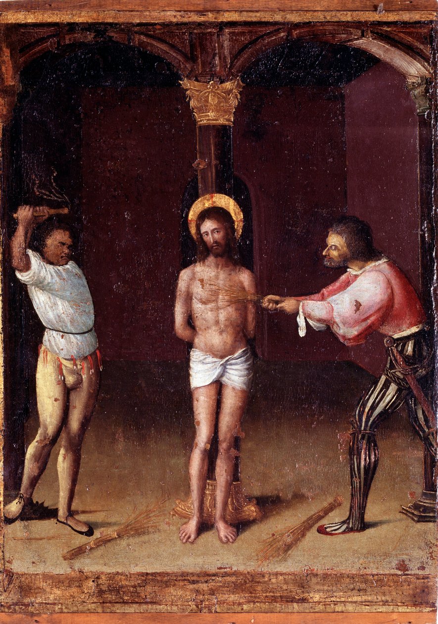Life of the Virgin: “” La flagellation ”” Series “” Mysteries of the Rosary ”” dani af Ludovico Brea