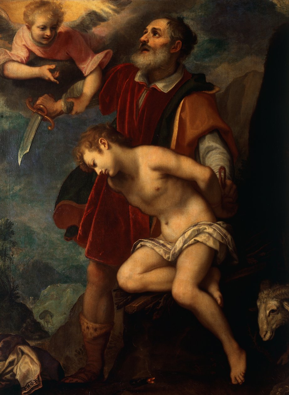 Abrahams offer, af Ludovico Cardi kendt som il Cigoli (1559-1613), olie på lærred, 200x145 cm. af Ludovico Cardi