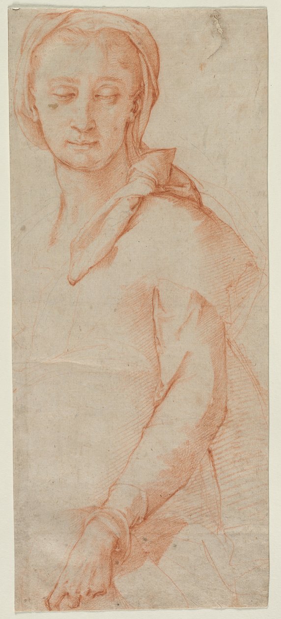 Halv-længde figurstudie af en kvinde af Ludovico Cardi Cigoli
