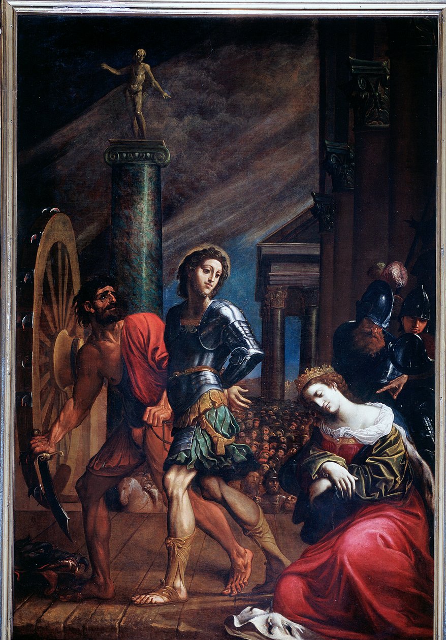 Martyrdøden for den hellige George og den hellige Katarina af Alexandria (maleri af Ludovico Carracci