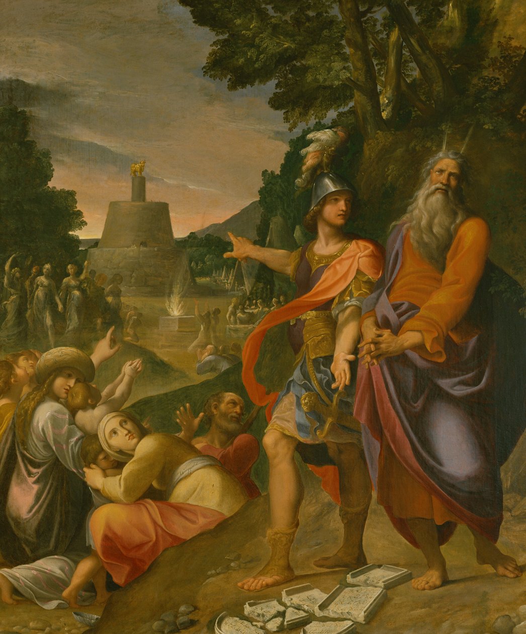 Moses bryder lovens tavler (maleri) af Ludovico Carracci