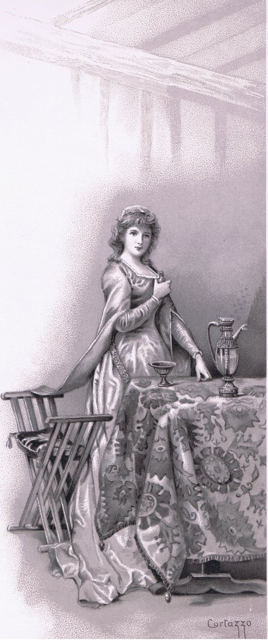 Lady Capulet: Væk Juliet, gå og trim hende op, illustration fra Romeo og Julie, af Ludovico Marchetti