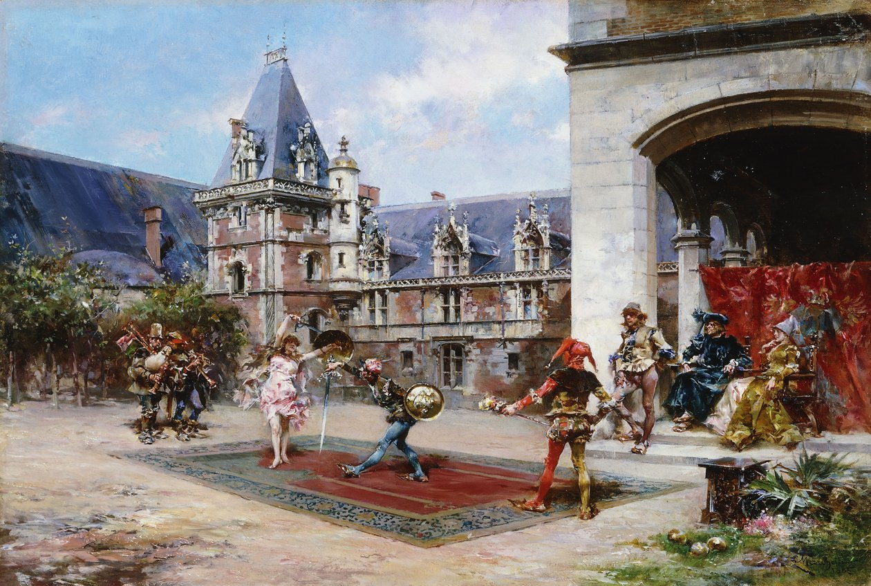 Den komiske duel, 1885 af Ludovico Marchetti