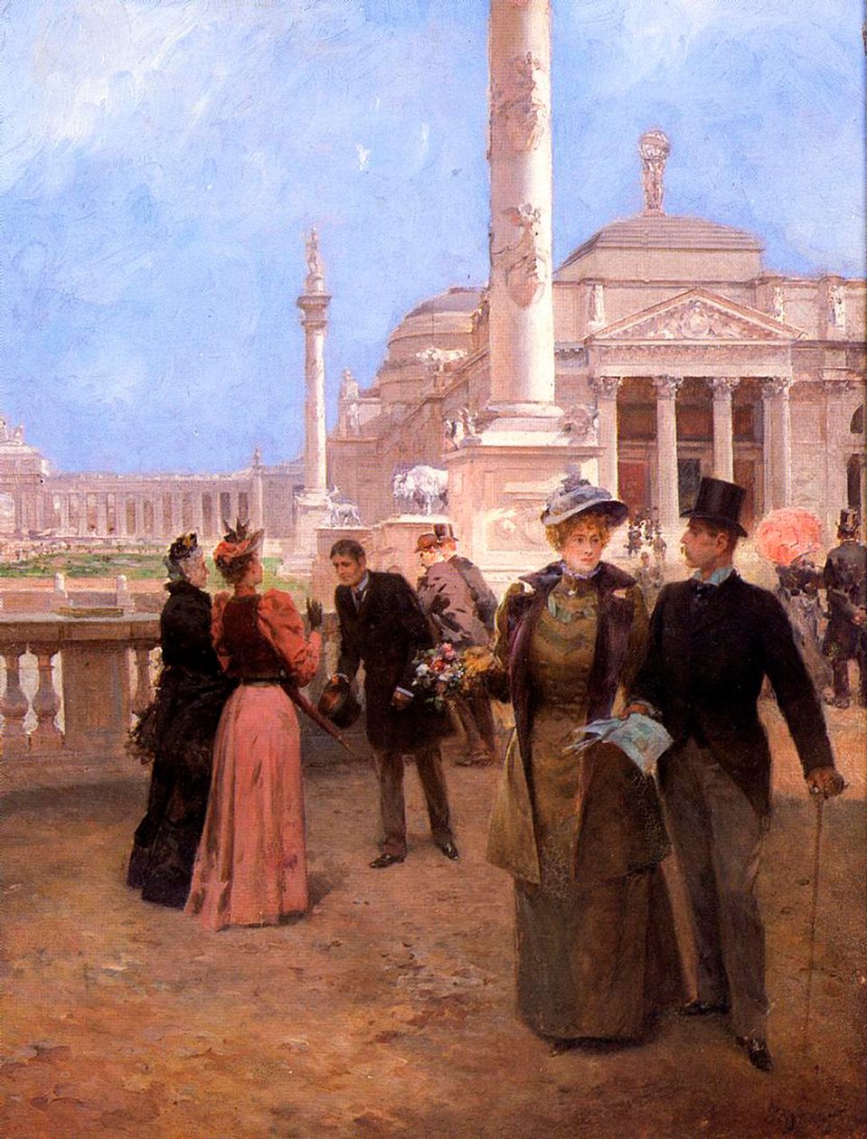 The Grand Plaza, verdens colombianske udstilling, ca. 1893 af Ludovico Marchetti