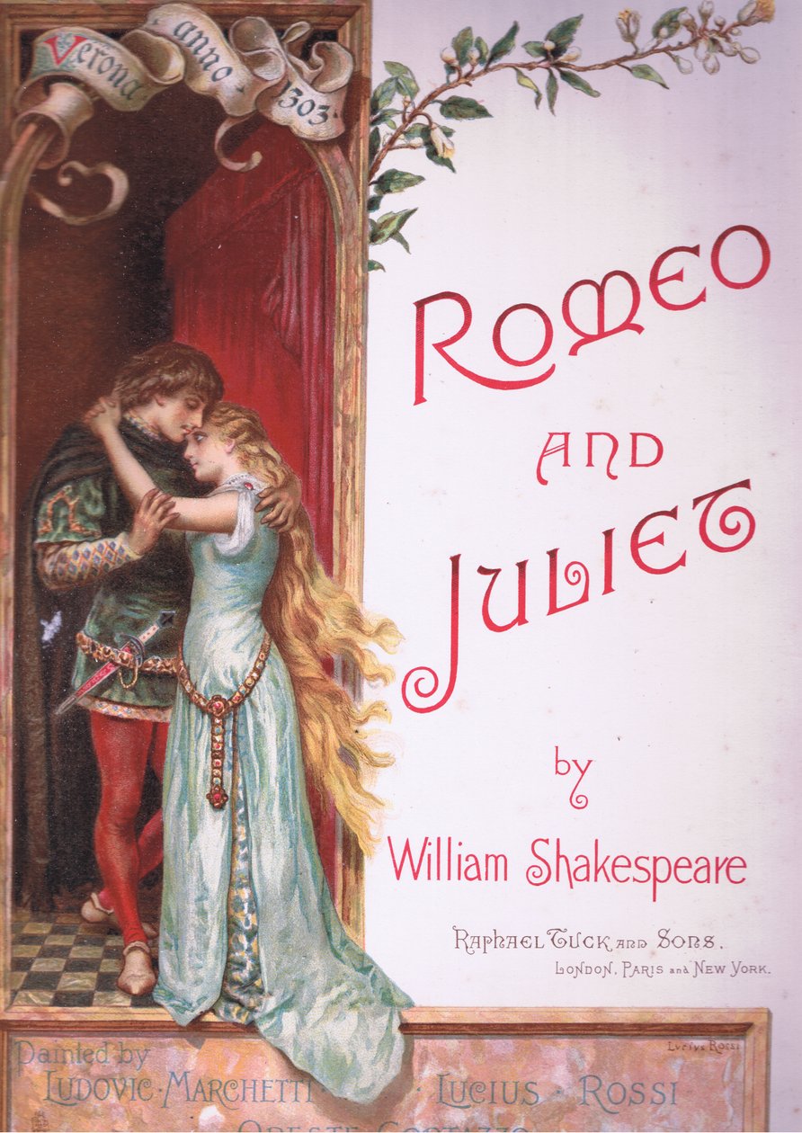 Titelblad, illustration fra Romeo og Julie, af Ludovico Marchetti