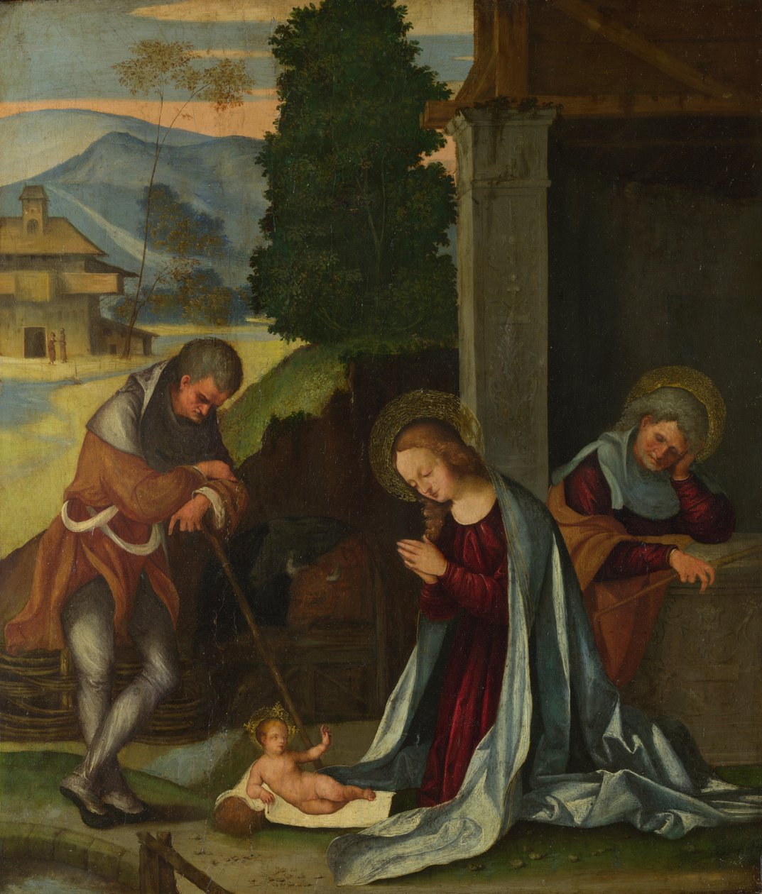 Fødselen, ca. 1505 af Ludovico Mazzolino