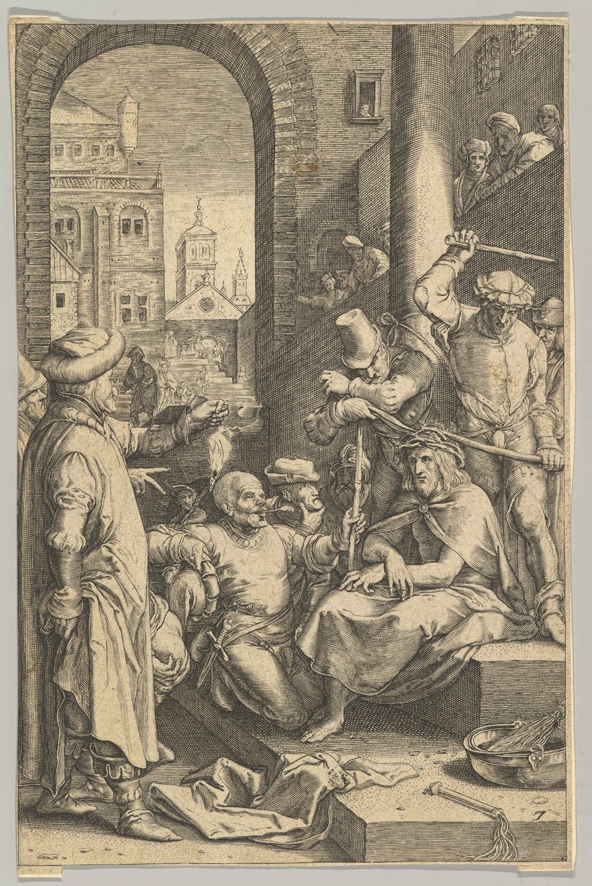 The Crowning with Thorns, fra The Passion of Christ, ca. 1623. af Ludovicus Siceram